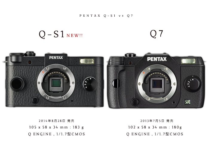 Pentax Q S1 Vs Q7 比較 Qシリーズナノ一眼新旧モデルの違いをみる かめらとブログ