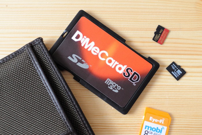 超薄型！カードサイズのmicro SD・SDカードケース 『DiMeCard メモリーカードホルダー』が便利！ | かめらとブログ。