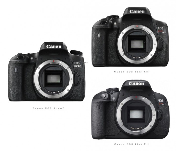 キヤノン EOS 8000D vs Kiss X8i vs Kiss X7i 比較。Canon APS-C新初級機2機種の違いと新機能