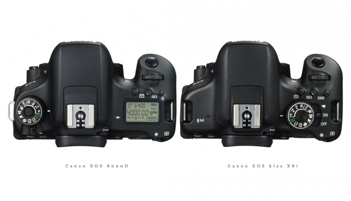 キヤノン EOS 8000D vs Kiss X8i vs Kiss X7i 比較。Canon APS-C新初級機2機種の違いと新機能