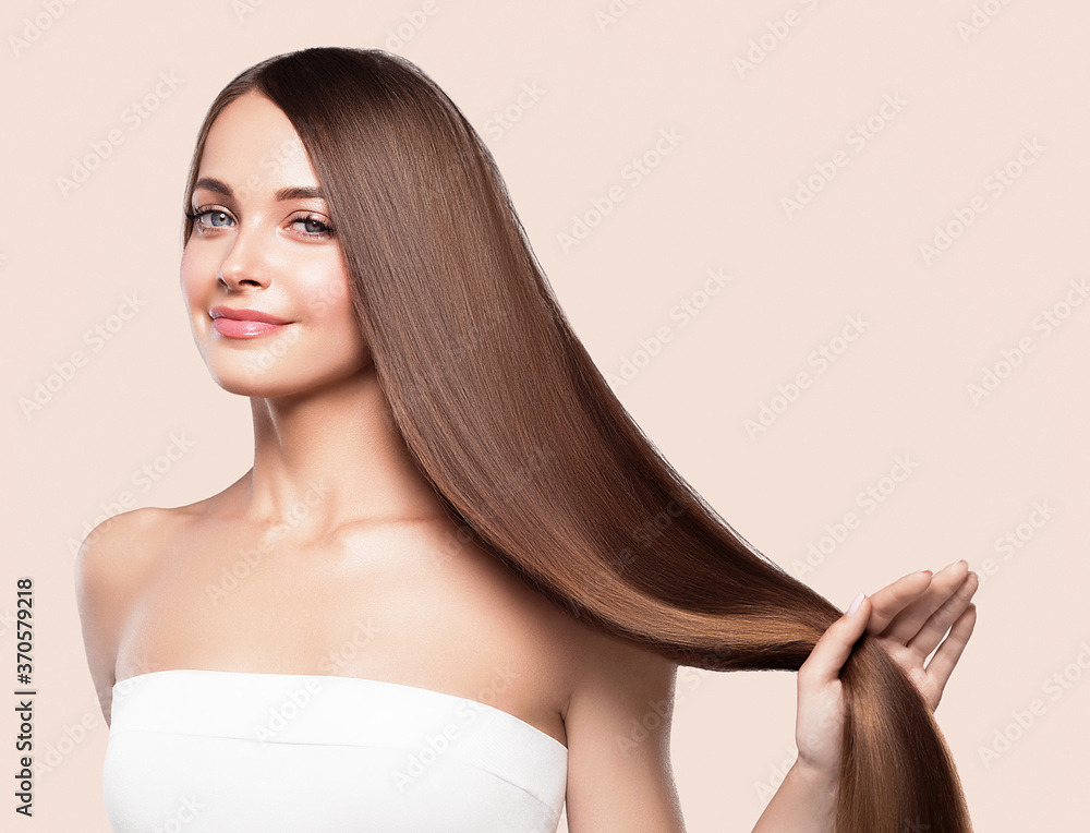 Smooth long hair woman