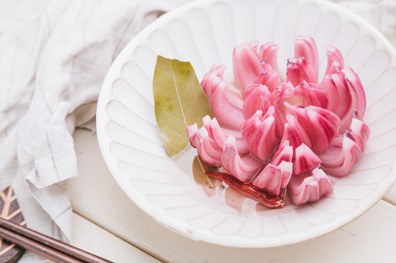 鮮やかなお花のピクルス